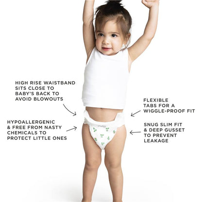 Tooshies Eco Nappies with Organic Bamboo Size 5 Walker (13-18kg) - 32 Pack