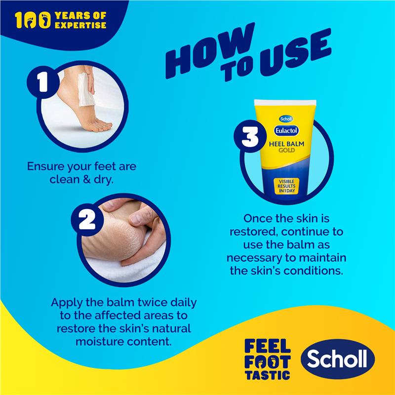 Scholl Eulactol Cracked Heel Balm 200g – Repair Dry, Rough Feet