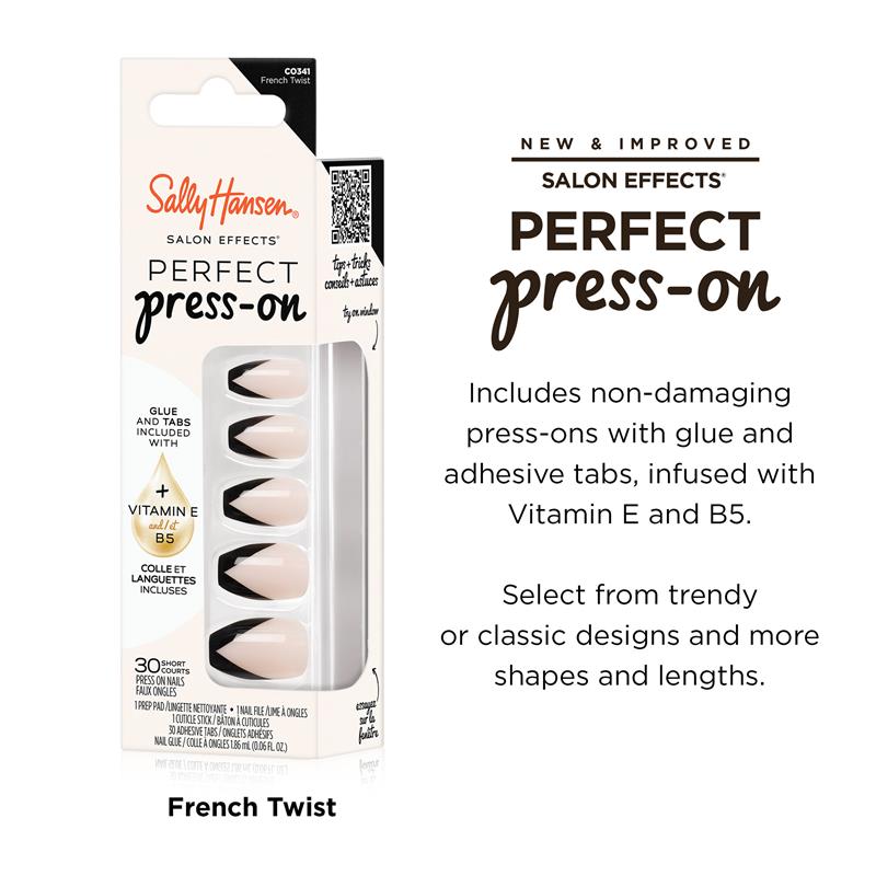 Sally Hansen Salon Effects Perfect Press-On French Twist 30 Pieces