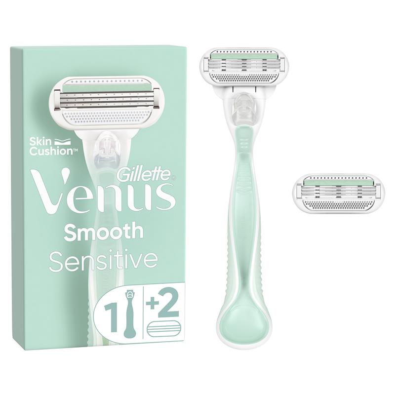 Gillette Venus Smooth Sensitive Razor Handle + 2 Refills