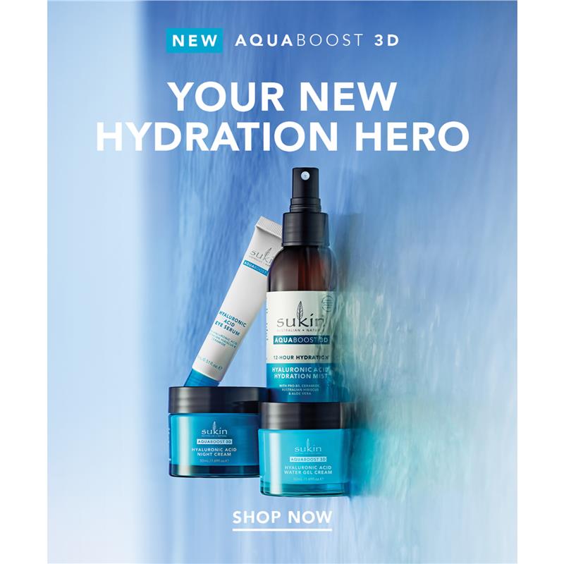 Sukin Aquaboost 3D Hyaluronic Acid Hydration Mist 125ml - Ultimate Skin Hydrator