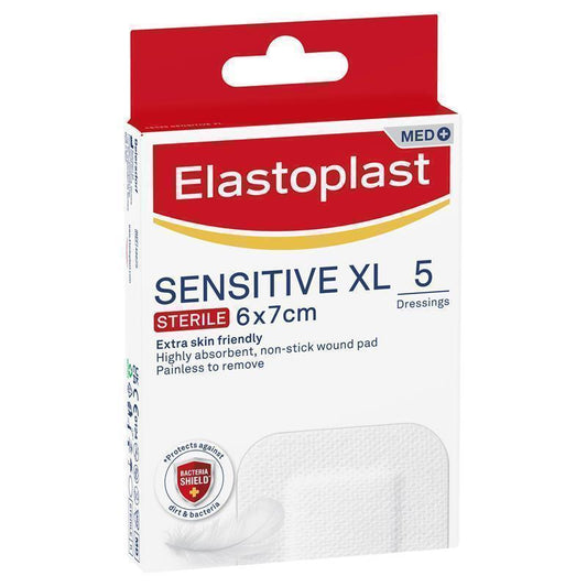 Elastoplast Sensitive Dressing XL 6x7cm - 5 Sterile Dressings