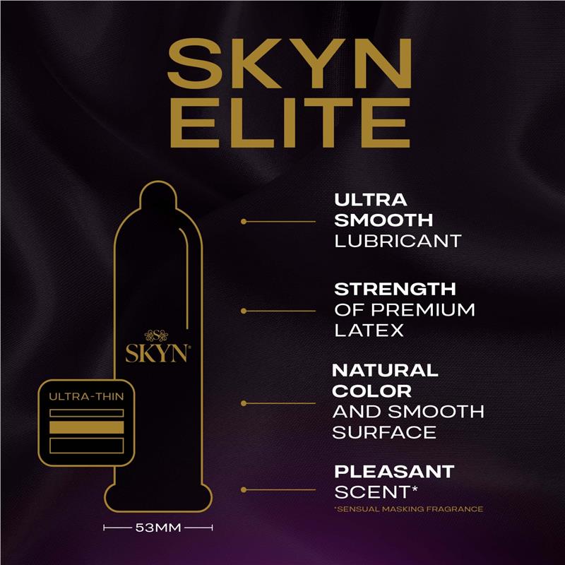 SKYN Elite Ultra Thin Non-Latex Condoms, 10 Pack