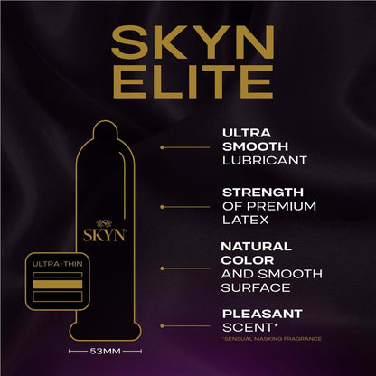 SKYN Elite Ultra Thin Non-Latex Condoms, 10 Pack