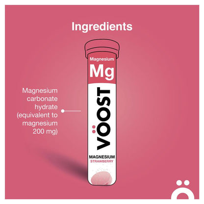 Voost Strawberry Magnesium Effervescent Tablets, 20 Count
