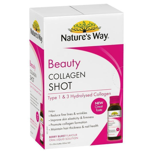 Nature's Way Collagen Shots with Vitamin E & Biotin, 10x50ml
