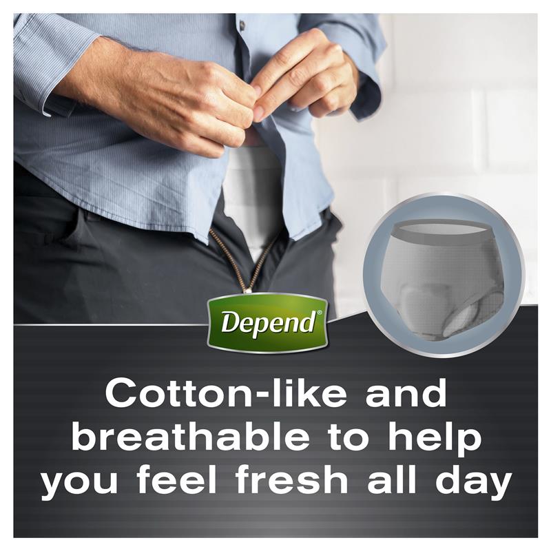 Depend Men Real Fit Underwear Large 8 Pack - Maximum Absorbency for Men-Auzzi Store