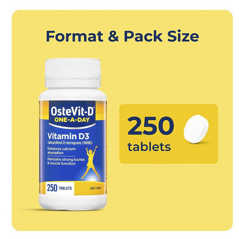 OsteVit-D Vitamin D3 One-A-Day - 250 Tablets - Auzzi Store
