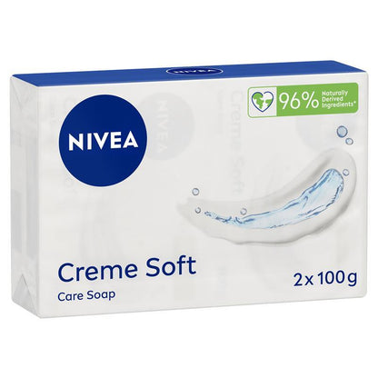 NIVEA Crème Soft Almond Oil Moisturising Soap Bar 100g Twin Pack