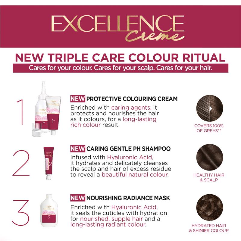 L'Oreal Excellence Creme 7.3 Dark Golden Blonde Hair Colour - 1 Unit - Auzzi Store