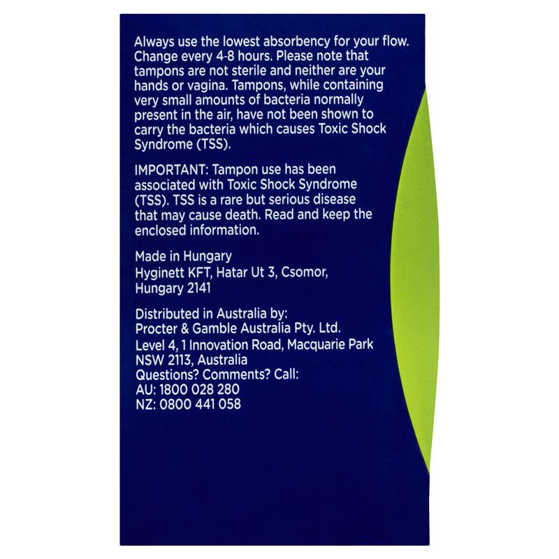 Tampax Pearl Compak Tampons, Medium Flow, 18 Pack with Applicators