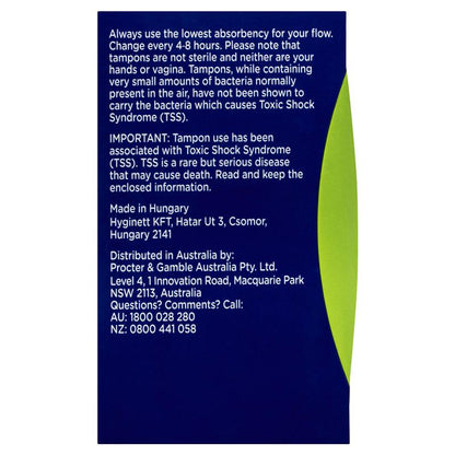 Tampax Pearl Compak Tampons, Medium Flow, 18 Pack with Applicators