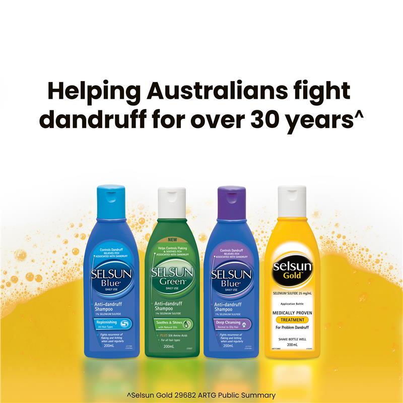 Selsun Gold Anti Dandruff Shampoo Treatment 200mL - Medically Proven Formula-Auzzi Store
