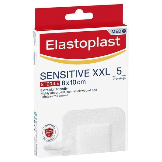 Elastoplast Sensitive Dressing XXL 8x10cm - 5 Sterile Dressings