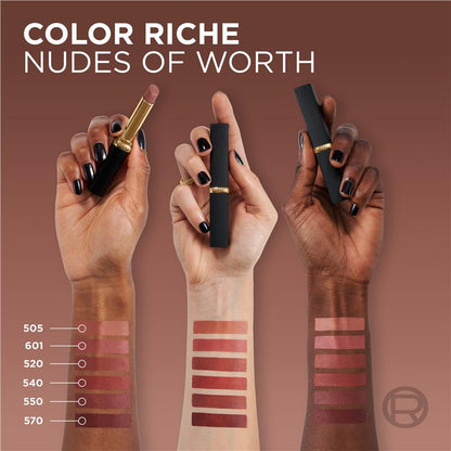 L'Oreal Paris Color Riche Volume Matte Nudes of Worth Lipstick 570 Worth It Intense