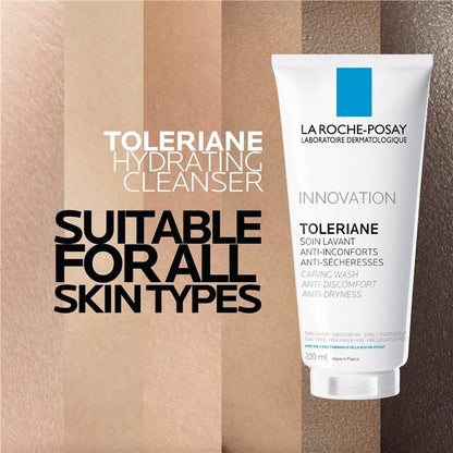 La Roche-Posay Toleriane Caring Wash Cleanser 200ml - Gentle Care for Sensitive Skin - Auzzi Store