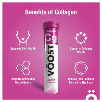VOOST Marine Collagen Effervescent Tablets with Vitamin C - 20 Tablets