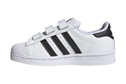 Adidas Kids' Superstar Casual Shoes (Cloud White/Core Black/Cloud White, Size 2 US)