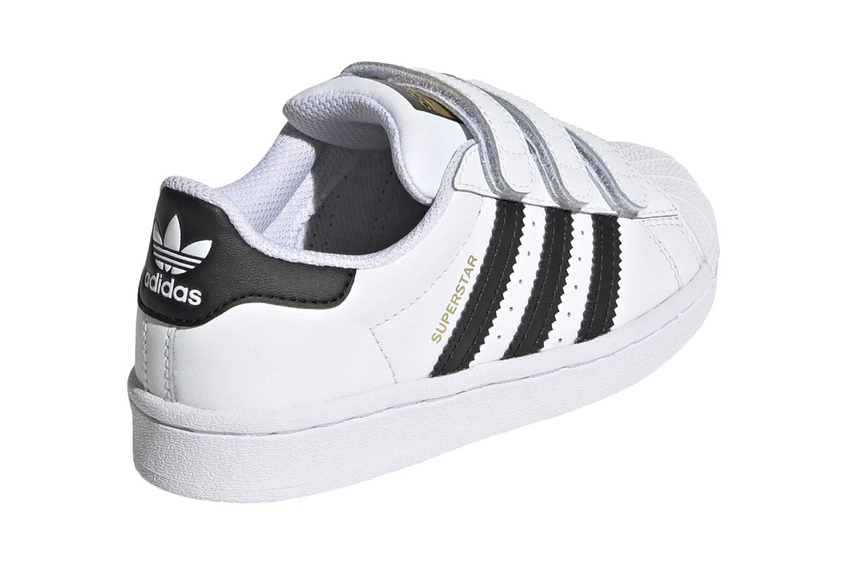 Adidas Kids' Superstar Casual Shoes (Cloud White/Core Black/Cloud White, Size 2 US)