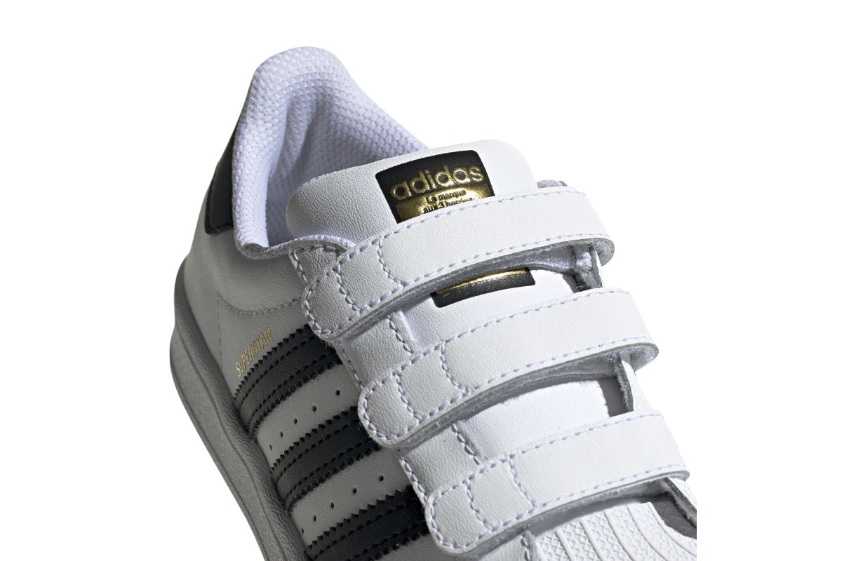 Adidas Kids' Superstar Casual Shoes (Cloud White/Core Black/Cloud White, Size 2 US)