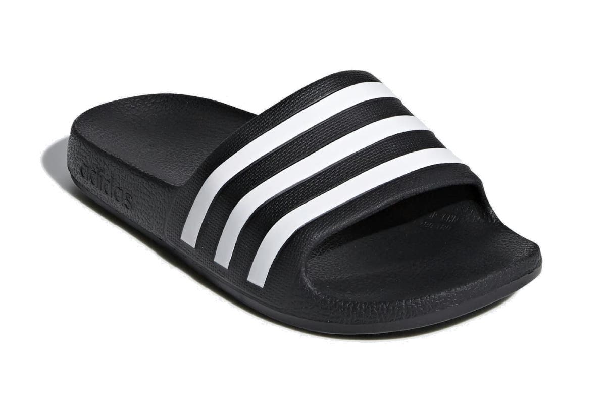 Adidas Kids' Adilette Aqua Slides  - Core Black/Cloud White/Core Black