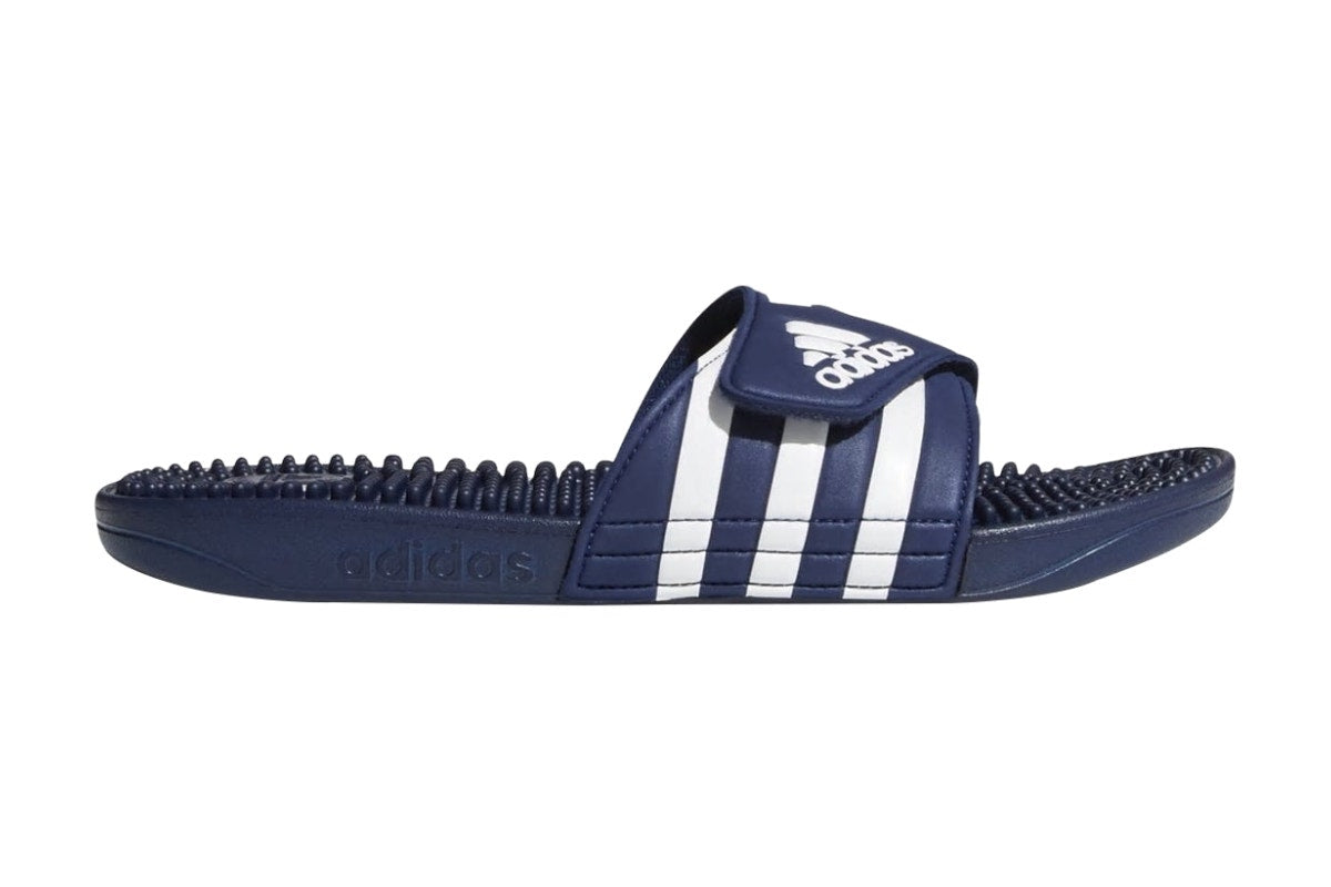 Adidas Men's Adissage Slides  - Blue/White/Blue; Size 10 US)