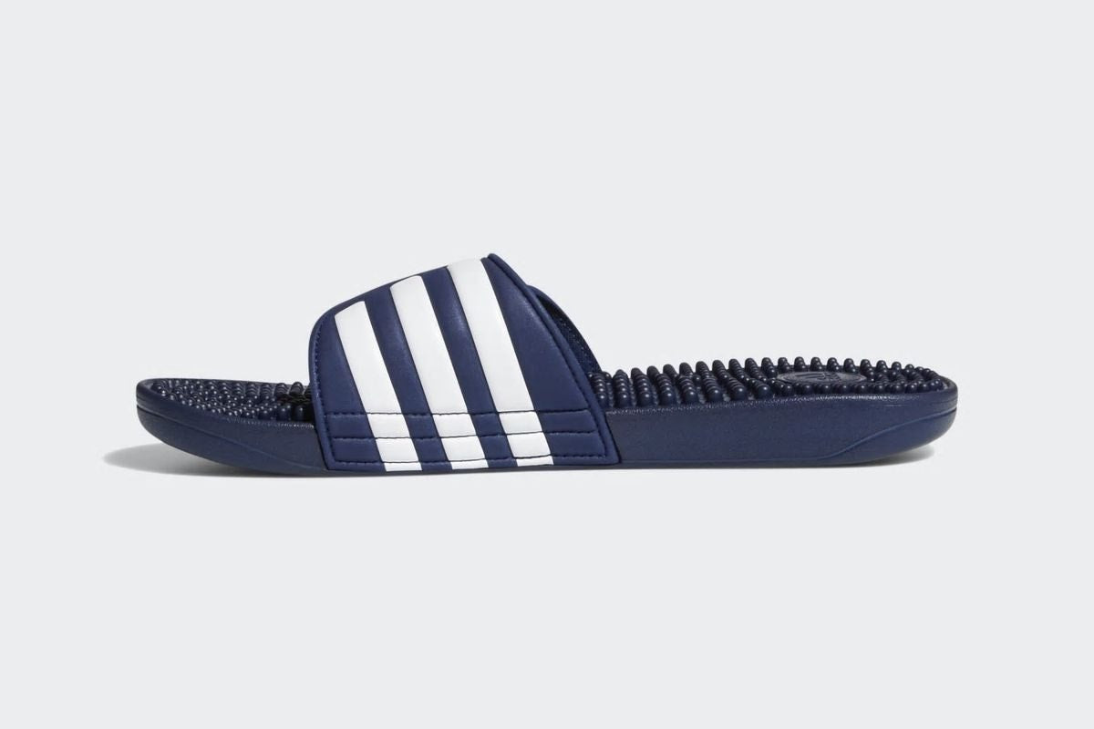 Adidas Men's Adissage Slides  - Blue/White/Blue; Size 10 US)