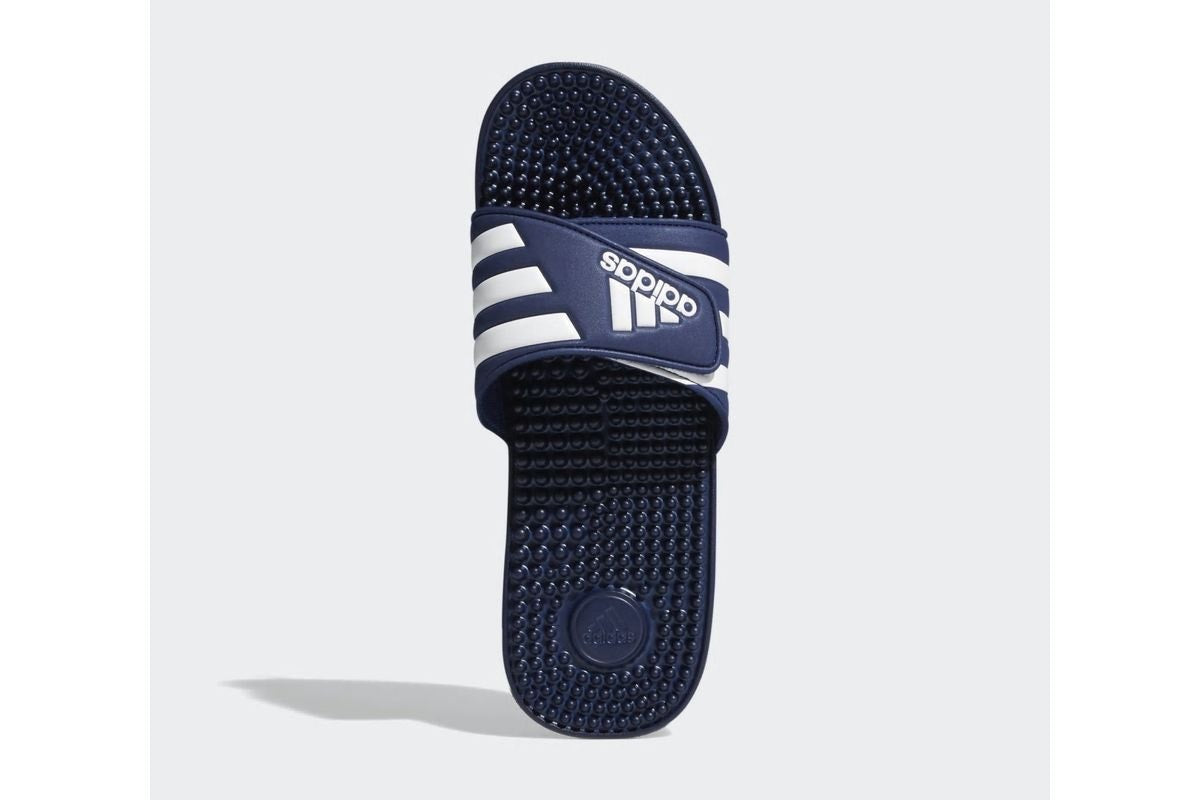 Adidas Men's Adissage Slides  - Blue/White/Blue; Size 10 US)