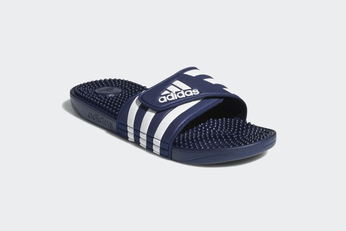 Adidas Men's Adissage Slides  - Blue/White/Blue; Size 10 US)