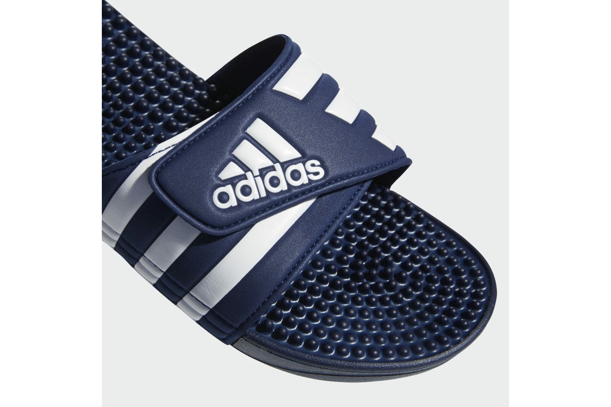 Adidas Men's Adissage Slides  - Blue/White/Blue; Size 10 US)