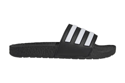 Adidas Men's Adilette Boost Slides  - Black/White/Black, Size 7 US 