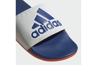 Adidas Men's Adilette Comfort  - White/Blue/Solar Red