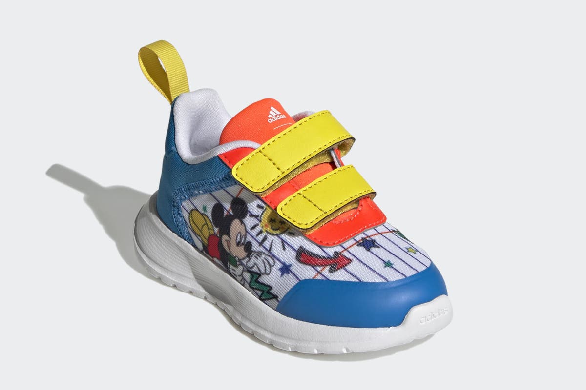 Adidas Kids' Disney Mickey and Minnie Tensaur Shoes  - Cloud White/Yellow/Bright Blue