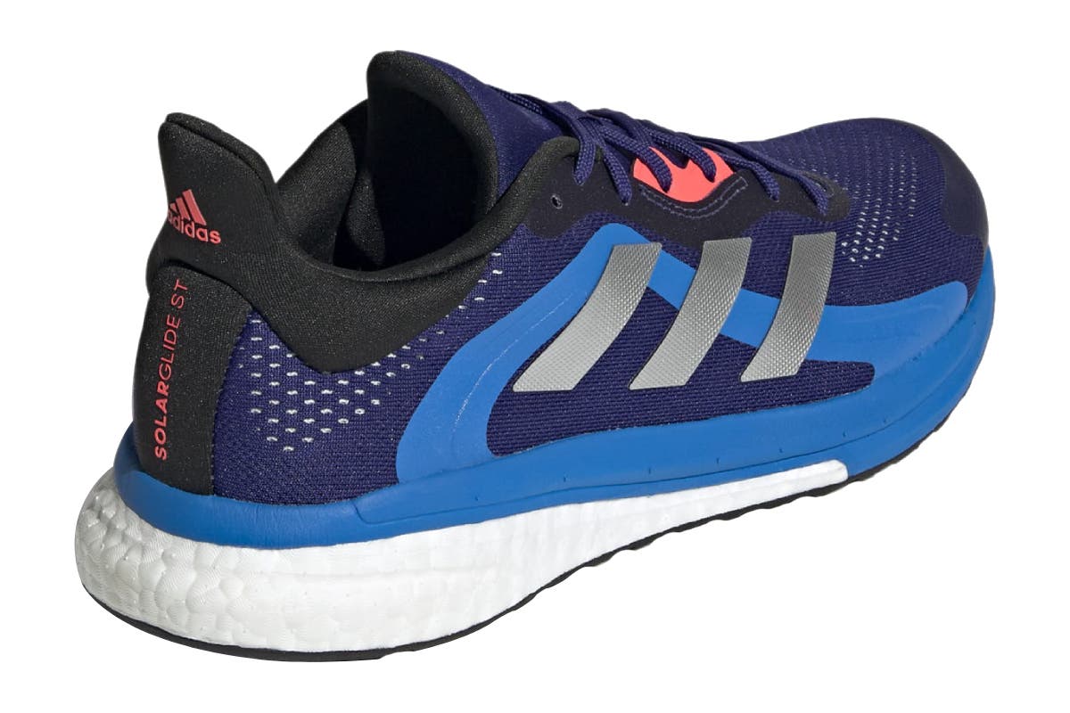 Adidas Men's Solar Glide 4 ST Running Shoes (Legcay Indigo/Silver Metallic/Turbo, Size 11.5 US)