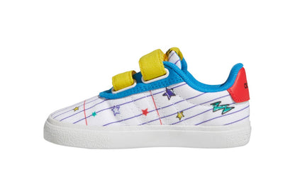 Adidas Kids' Disney Mickey Mouse Vulc Raid3r Casual Shoes  - Cloud White/Yellow/Bright Blue