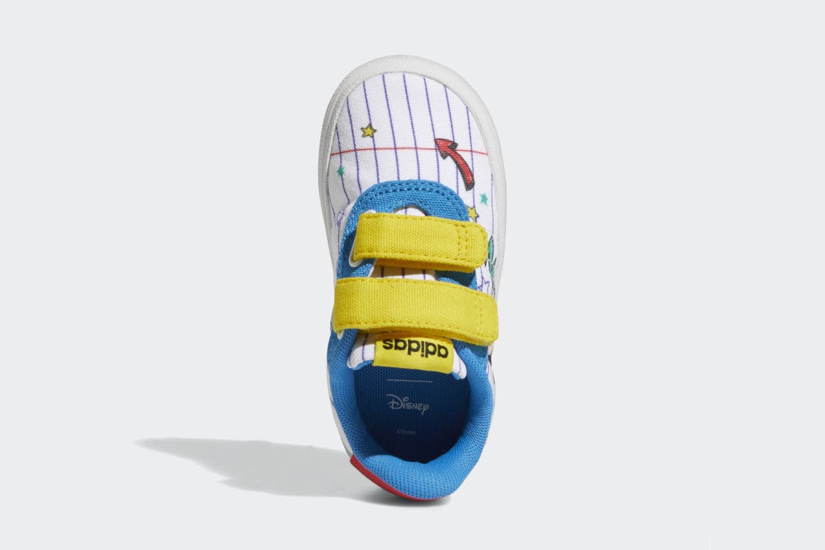 Adidas Kids' Disney Mickey Mouse Vulc Raid3r Casual Shoes  - Cloud White/Yellow/Bright Blue