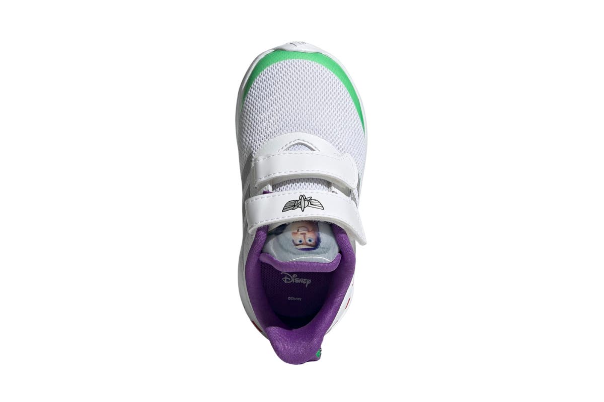Adidas Kids' Disney Pixar Buzz Lightyear Toy Story Fortarun Shoes  - Cloud White/Silver Metallic/Semi Solar Lime