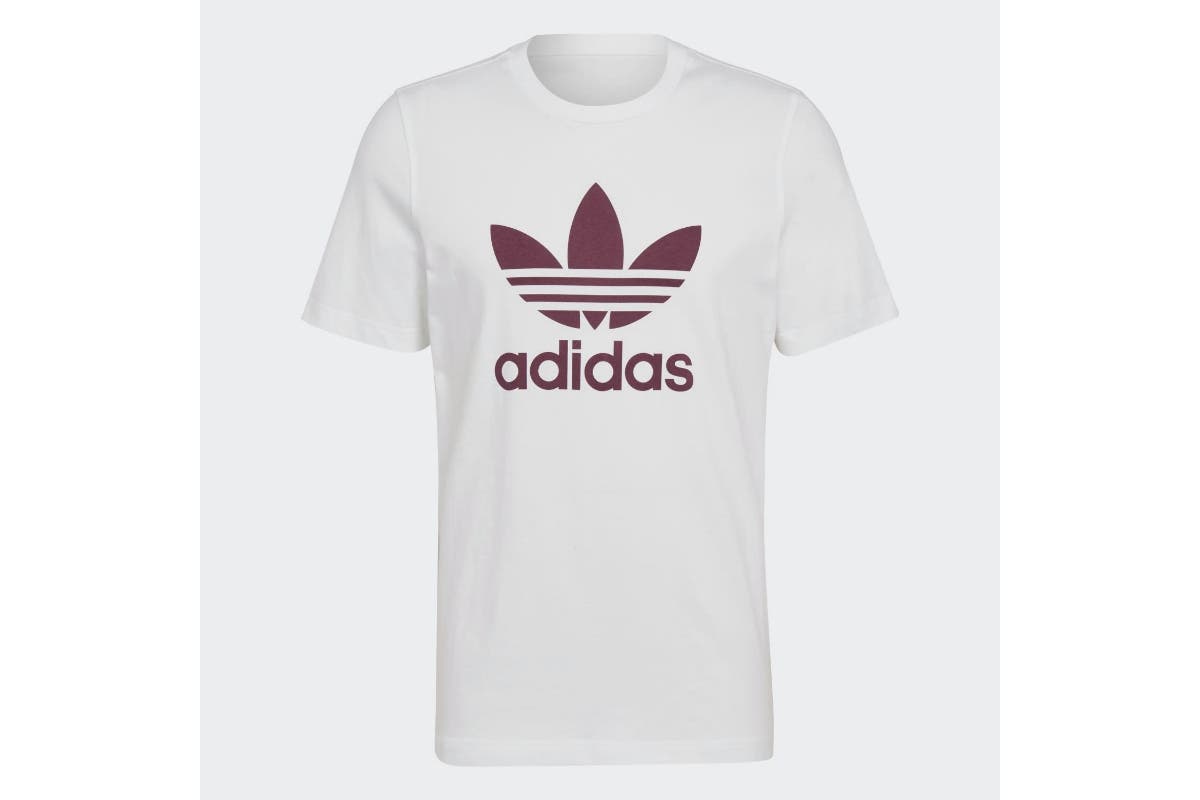 Adidas Men's Trefoil T-Shirt  - White/Victory Crimson