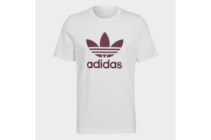 Adidas Men's Trefoil T-Shirt  - White/Victory Crimson