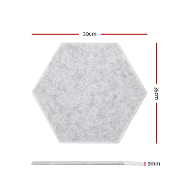 Alpha Acoustic Foam 12pcs 35x30x0.9cm Soundproof Absorption Panel Adhesive Grey