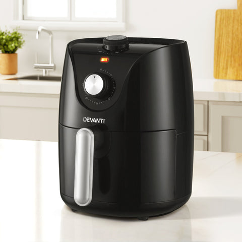 Devanti Air Fryer 2.5L Knob Fryers - Auzzistore