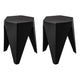 Artiss 2x Bar Stools Puzzle Plastic Foot Stool Black – view 8