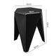 Artiss 2x Bar Stools Puzzle Plastic Foot Stool Black – view 2