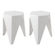 Artiss 2x Bar Stools Puzzle Plastic Foot Stool White – view 8