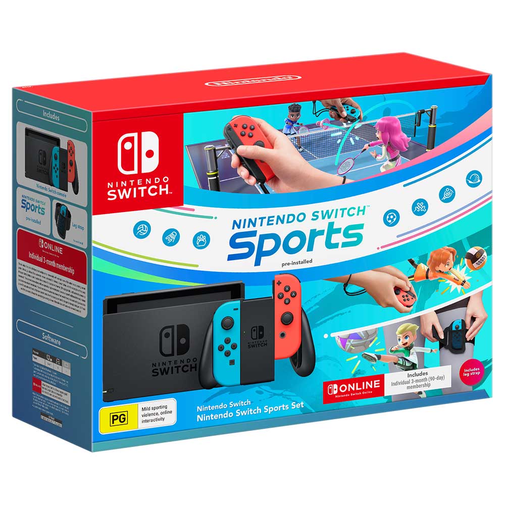 Nintendo Switch Neon Console & Nintendo Switch Sports Set