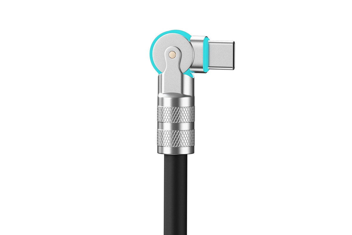 Powerwave USB-C LED Charging Cable with Adjustable Head & USB-A Adapter for Nintendo Switch 2 (2m)