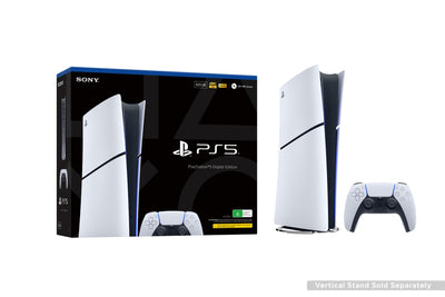 PS5 Slim Digital Edition Console 825GB 4K Gaming with DualSense Controller