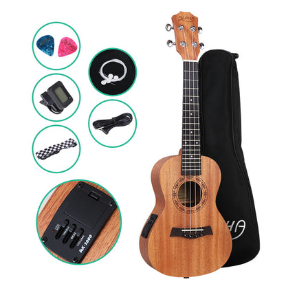 ALPHA 26 Inch Tenor Ukulele Electric Mahogany Ukeleles Uke Hawaii Guitar with EQ | Auzzi Store