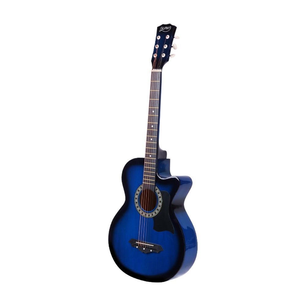 ALPHA 38 Inch Wooden Acoustic Guitar Blue | Auzzi Store