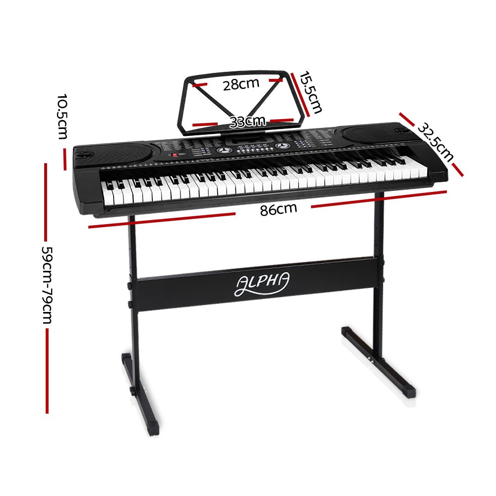 ALPHA 61 Keys LED Electronic Piano Keyboard | Auzzi Store